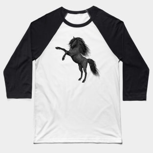 Black Horse in kind Baseball T-Shirt